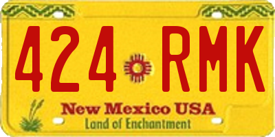 NM license plate 424RMK