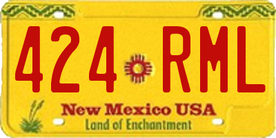NM license plate 424RML
