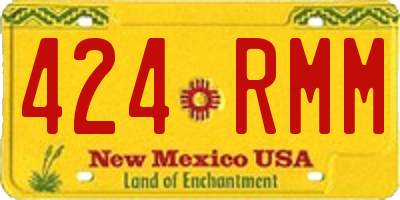 NM license plate 424RMM