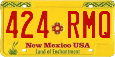 NM license plate 424RMQ