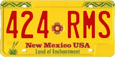 NM license plate 424RMS