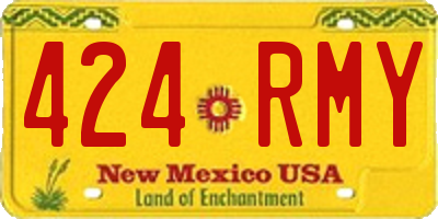 NM license plate 424RMY