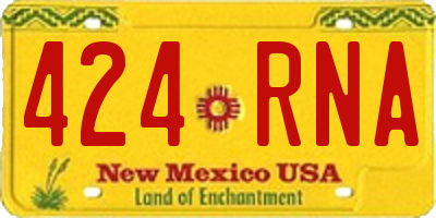 NM license plate 424RNA