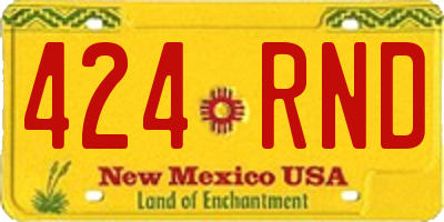 NM license plate 424RND