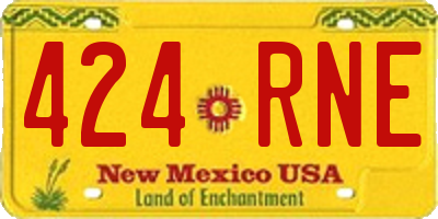 NM license plate 424RNE