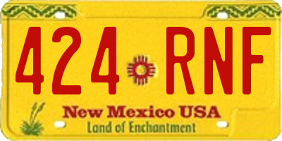 NM license plate 424RNF