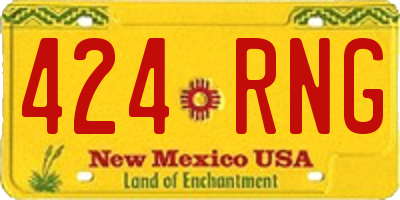 NM license plate 424RNG