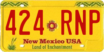 NM license plate 424RNP