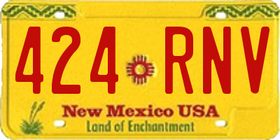 NM license plate 424RNV