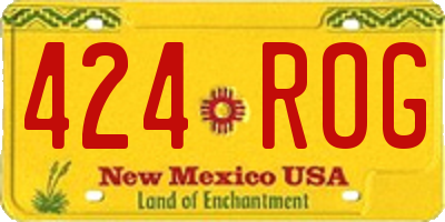 NM license plate 424ROG