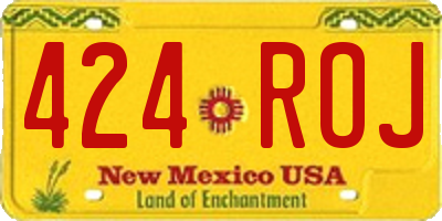 NM license plate 424ROJ