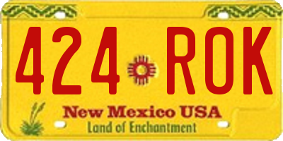 NM license plate 424ROK