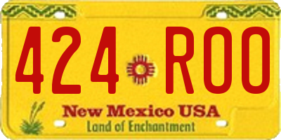 NM license plate 424ROO
