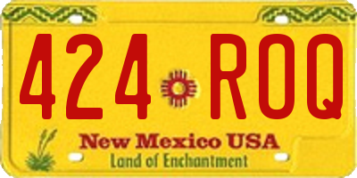 NM license plate 424ROQ
