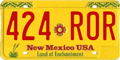NM license plate 424ROR