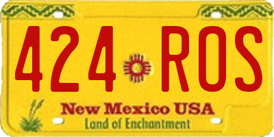 NM license plate 424ROS