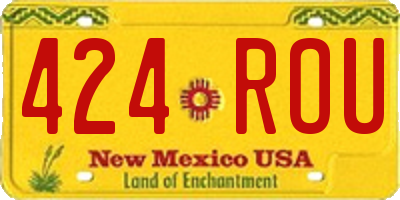 NM license plate 424ROU