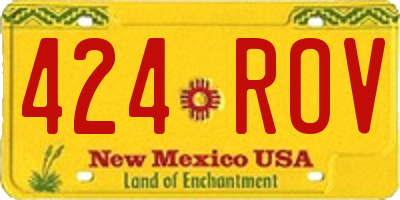 NM license plate 424ROV