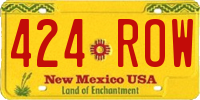 NM license plate 424ROW