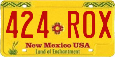 NM license plate 424ROX