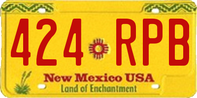 NM license plate 424RPB