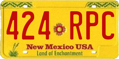 NM license plate 424RPC