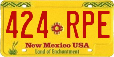 NM license plate 424RPE