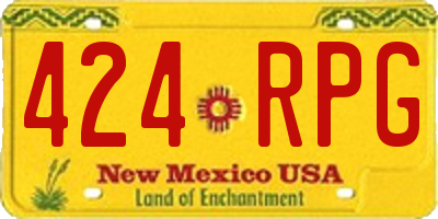 NM license plate 424RPG