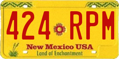NM license plate 424RPM