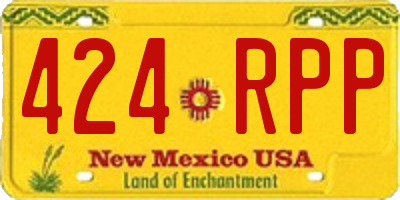 NM license plate 424RPP
