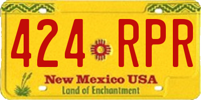 NM license plate 424RPR