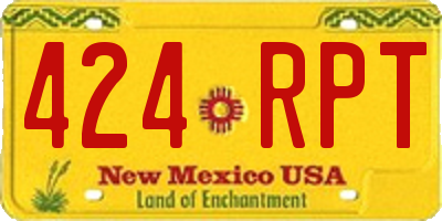 NM license plate 424RPT