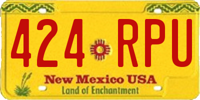 NM license plate 424RPU