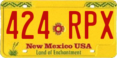 NM license plate 424RPX