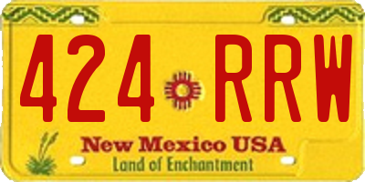 NM license plate 424RRW