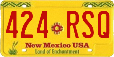NM license plate 424RSQ