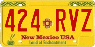 NM license plate 424RVZ