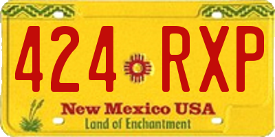 NM license plate 424RXP
