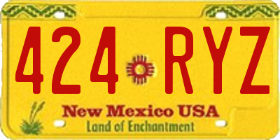 NM license plate 424RYZ