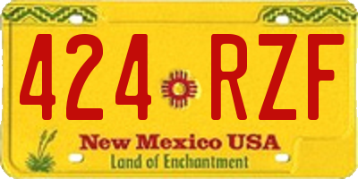 NM license plate 424RZF