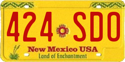 NM license plate 424SDO