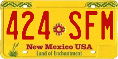 NM license plate 424SFM