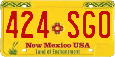 NM license plate 424SGO