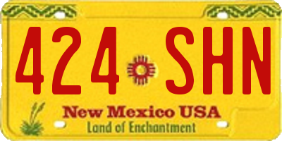 NM license plate 424SHN