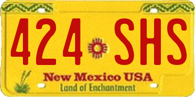 NM license plate 424SHS
