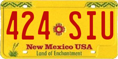 NM license plate 424SIU