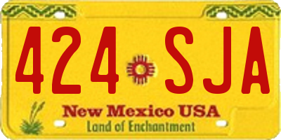 NM license plate 424SJA