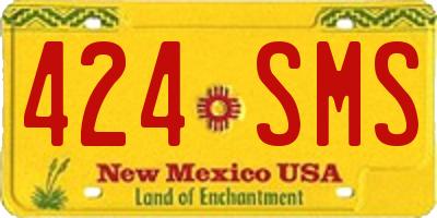NM license plate 424SMS