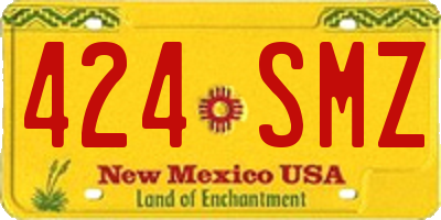 NM license plate 424SMZ