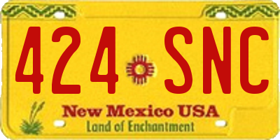 NM license plate 424SNC
